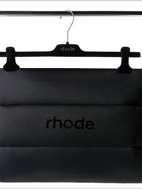 RHODE Black Quilted Shoulder Bag with Embossed Logo